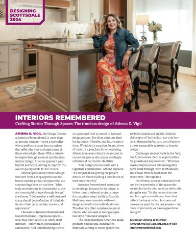 Interiors Remembered Athena feature in So Scottsdale!